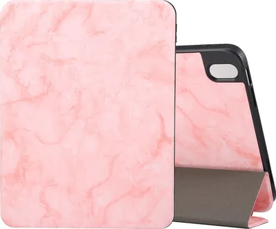 Produktbild von Mobigear Tri-Fold Marble iPad Air 11 Zoll (2026) Hülle Klapphülle + Stifthalter - Pink