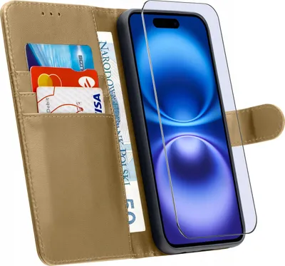 Obrázok produktu pre Puzdro na iPhone 16 | Kožená peňaženka TOKRA CASE CLASSIC + sklo