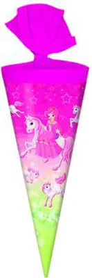 Produktbild von Schultüte / Zuckertüte / Länge: 25cm / rund / "Zauberpferd"