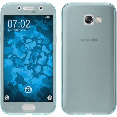 Produktbild von PhoneNatic Case kompatibel mit Samsung Galaxy A7 (2017) - hellblau Silikon Hülle 360° Fullbody Cover