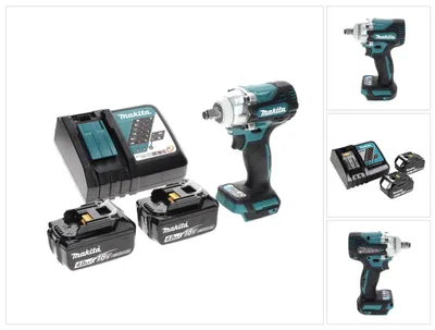 Zdjęcie produktu dla Akumulatorowy klucz udarowy Makita DTW 300 RM 18 V 330 Nm 1/2" bezszczotkowy + 2x akumulator 4,0 Ah + ładowarka
