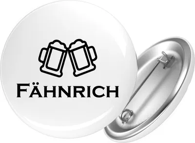 Produktbild von Huuraa Button Fähnrich Schützenfest 59mm rund mit Sicherheitsnadel Ansteckbutton Geschenkidee