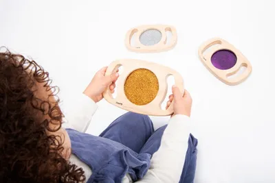 Obrázok produktu pre Tickit Easy Hold Glitter Panels, 1 rok / roky, Kaučukovník, Drevo