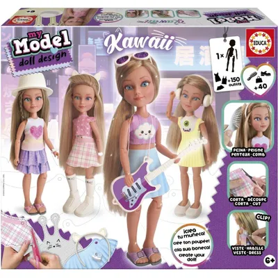 Produktbild von EDUCA Kreativset My Model Puppendesign: Kawaai