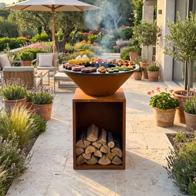 Produktbild von ASH Canyon Plancha-Grill aus Cortenstahl