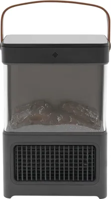 Image de Cheminée électrique 3D - Radiateur soufflant à céramique PTC - 2000 W, 220 V - Télécommande et écran tactile - Minuterie 12 h - Noir