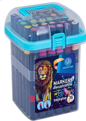 Produktbild von Kunstmarker Drei-Streifen Astrapen 36 Farben