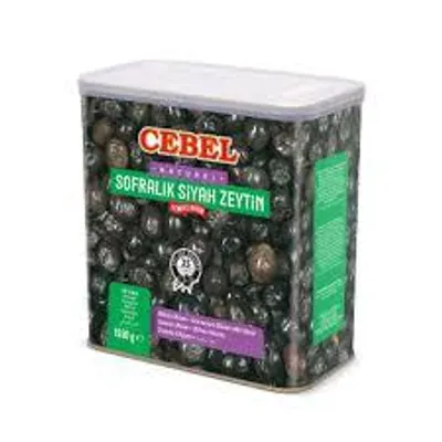 Produktbild von cebel naturel schwarze oliven mit stein 1500 gr