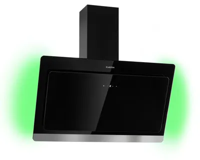 Produktbild von Klarstein Dunstabzugshaube 90cm, Abluft-Dunstabzugshaube, Abzugshaube mit Kohlektiv-Filter, Dunstabzug mit 563m³/h Luftstrom, Wandhauben für Küche mit RGB-LEDs, Leise Dunstabzugshauben 90 cm