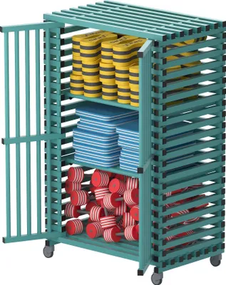 Produktbild von Sport-Thieme Regalwagen für Schwimmbad-Equipment by Vendiplas, Aqua, Groß ohne Zusatzfläche