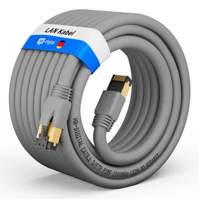 Immagine prodotto di Cavo di rete LAN CAT 8.1 da 20 metri, schermato (S/FTP) con 2 connettori RJ45