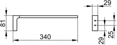 Produktbild von Keuco Edition 11 Handtuchhalter 340 mm 1-armig verchromt - 11122010000