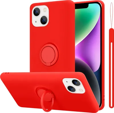 Immagine prodotto di Cadorabo custodia per Apple iPhone 14 custodia protettiva in rosso custodia per cellulare TPU custodia cover