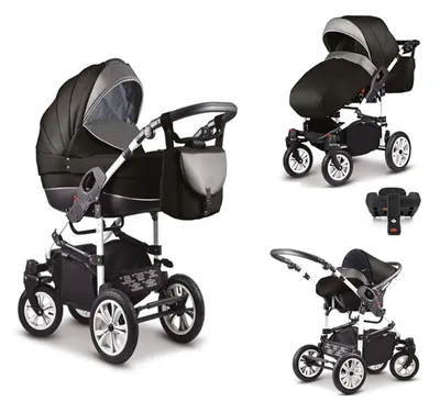Produktbild von Kinderwagen-Set Craft 5 in 1 inkl. Sportsitz, Autositz, Iso Base und Zubehör - 17 Teile - in 18 Farben