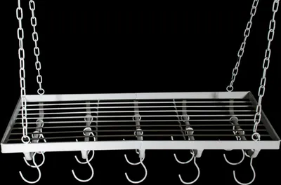 Produktbild von Küchenkrone Hakenleiste Wildkrone Metzgerkrone Eisen Antik-Stil 88cm weiß
