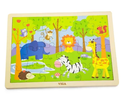 Immagine prodotto di Puzzle di legno 24 pezzi - zoo