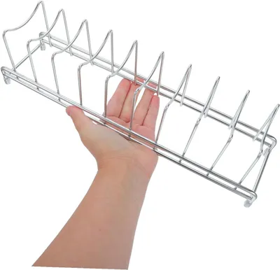 Produktbild von Topfdeckelhalter für die Küche mit platzsparender Aufbewahrung, 9 Fächern und Edelstahl