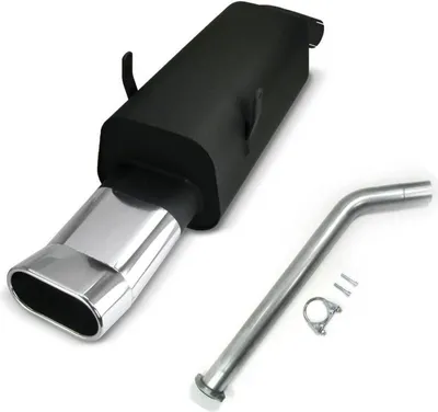 Produktbild von KDS Stahl Sport Auspuff  DTM oval BMW E36 6 Zylinder 320i 323i Edelstahl Endrohr