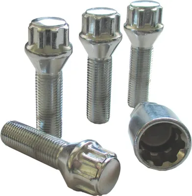 Produktbild von Autostyling Seehase Seehase Set Felgenschlösser Radschlösser Felgenschlösser Set Chromkegel 60, M14x1,25x27 mm