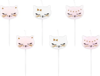 Produktbild von PartyDeco SCS-4, Kerzen, Schwarz, Gold, Pink, Weiß, 6 Stück(e)
