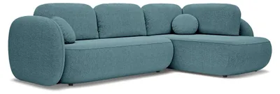 Produktbild von Ecksofa mit Schlaffunktion Olemo rechts Ozeanstahl