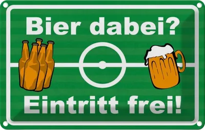 Produktbild von vianmo Blechschild 20x30 cm Alkohol Bier dabei Eintritt frei Spruch Zitat