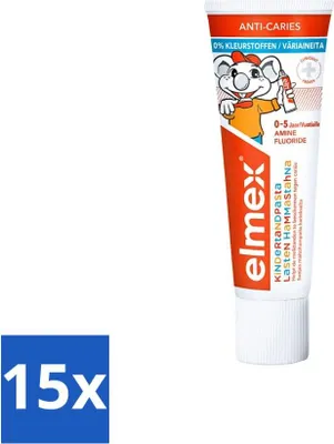 Immagine prodotto di Elmex gel dentifricio per bambini (0-5 anni), 75 ml - confezione risparmio - 15 pezzi