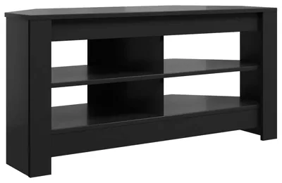 Obrázek produktu pro vidaXL Rohová TV skříňka černá 102 x 40,5 x 45 cm Materiál na bázi dřeva