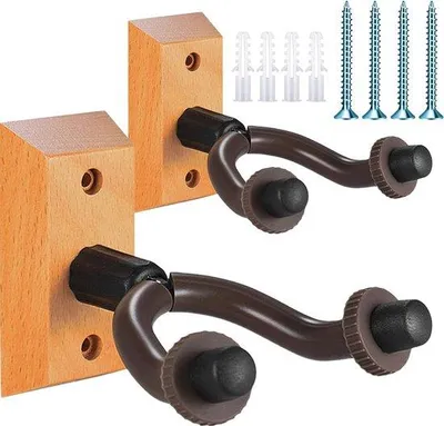 Zdjęcie produktu dla Uchwyty do gitar elektrycznych i basów do montażu na ścianie