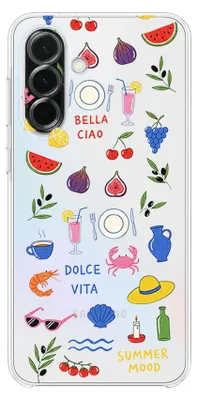 Produktbild von Flexible Hülle für das Samsung Galaxy A36, Kameraschutz, TPU Silikon transparent, Sommeraromen