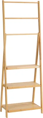 Image de Étagère de salle de bain - Étagère sur pied - Bambou - Autonome - Rangement - Étagères ouvertes