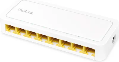 Imagen del producto de LogiLink NS0115, conmutador Gigabit Ethernet de escritorio, 8 puertos, color blanco