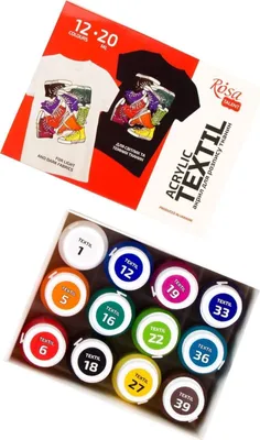 Immagine prodotto di Rosa Talent Set di colori per tessuti 12x20 ml