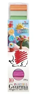 Plastelína, 200 g, ICO "Süni", pastelové farby
