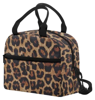 Productafbeelding van Herbruikbare Lunchtas met Leopardprint en Verstelbare Schouderriem