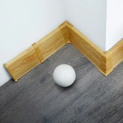 Produktbild von 2 Meter Sockelleiste 70mm PVC Eiche Nobel Laminatleisten Fussleisten aus Kunststoff PVC Laminat Dekore Fußleisten