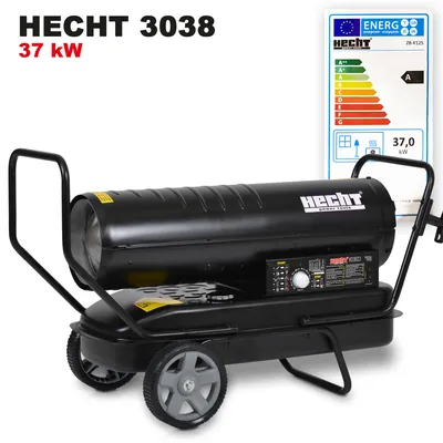 Produktbild von HECHT 3038 Diesel Heizkanone | 37 kW | bis 295 m² | Fahrbares Gestell |  3,6 l Verbrauch