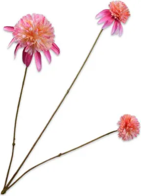 Produktbild von Silk-ka Kunstblumen - Seidenblumen Rudbeckia Zweig Rosa 65cm Pro 2 Stück