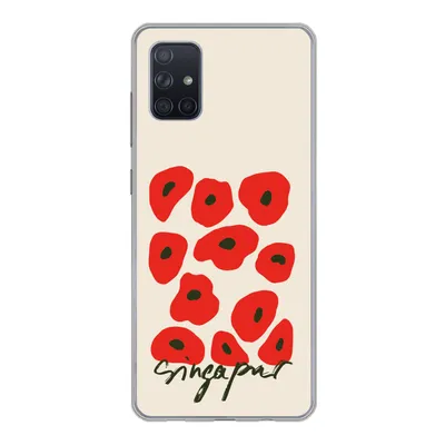 Produktbild von MuchoWow® Handyhülle Schutzhülle Hülle für Samsung Galaxy A71 Blumen - Mohn - Muster Silikon Softcase Handy Hülle - Kartenbesitzer