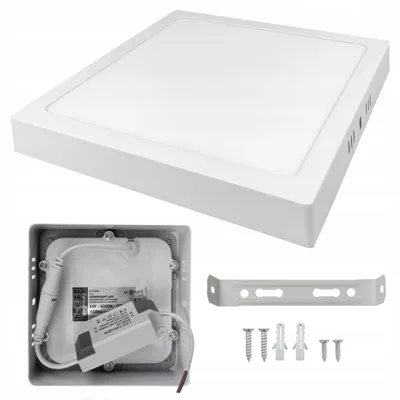Produktbild von Quadratische Deckenleuchte DOWNLIGHT, weiß, 6W, Aufputzmontage, 4K, Ecolight