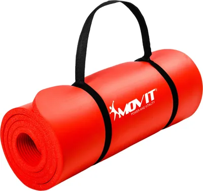 Produktbild von MOVIT Gymnastikmatte Pilates, Gymnastik, Yoga, Matte - hautfreundlich und , Yogamatte für Zuhause oder Unterwegs - 183x60x1,0cm, Rot