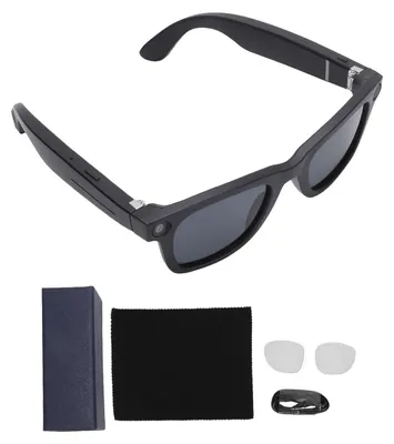 Produktbild von KI-Smart-Brille mit 1080P-Kamera, Bilderkennung, Videoaufzeichnung, 25-Sprachen-Übersetzung, Bluetooth für Lernreisen