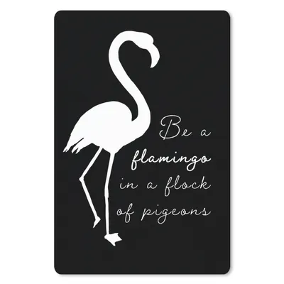 Produktbild von MuchoWow® Mauspad Mousepad Flamingo - Schwarz - Weiß 40x60 cm - Mousepads - Maus Mat - Pad - Mausunterlage - Schreibtisch Accesoire