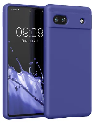 Produktbild von kwmobile Handyhülle für Google Pixel 6a Hülle, für Pixel 6a Case - Hülle Silikon - kabelloses Laden - Blauviolett
