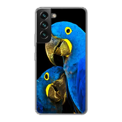 Produktbild von MuchoWow® Handyhülle Schutzhülle Hülle für Samsung Galaxy S22 Plus Papagei - Vogel - Federn - Blau Silikon Softcase Handy Hülle - Schutzabdeckung