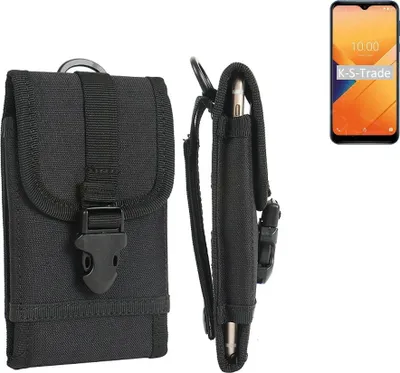 Produktbild von K-S-Trade Holster Handy Hülle kompatibel mit Wiko Y81 Holster Handytasche Gürtel Tasche Schutz Hülle Robust Outdoor schwarz