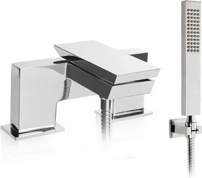 Produktbild von Demm Wannenbatterie Razor Umsteller Handbrause Ablaufgarnitur chrom 8504, 31141.001.C