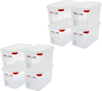 Produktbild von Araven GN1/4 Lebensmittelbehälter - 4,3L - 8 Behälter - Kunststoff