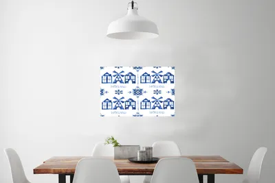 Produktbild von MuchoWow® Poster Muster - Holland - Delfter Blau 60x40 cm - Schlafzimmerdekoration