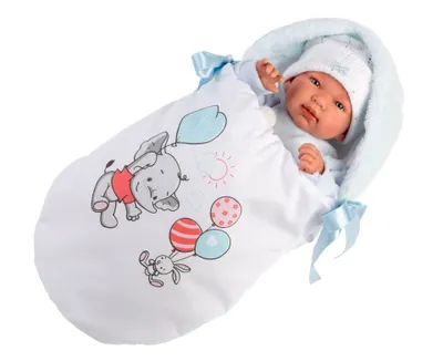Image de Llorens 84451 NEW BORN - poupée réaliste avec sons et corps en tissu doux - 44 cm